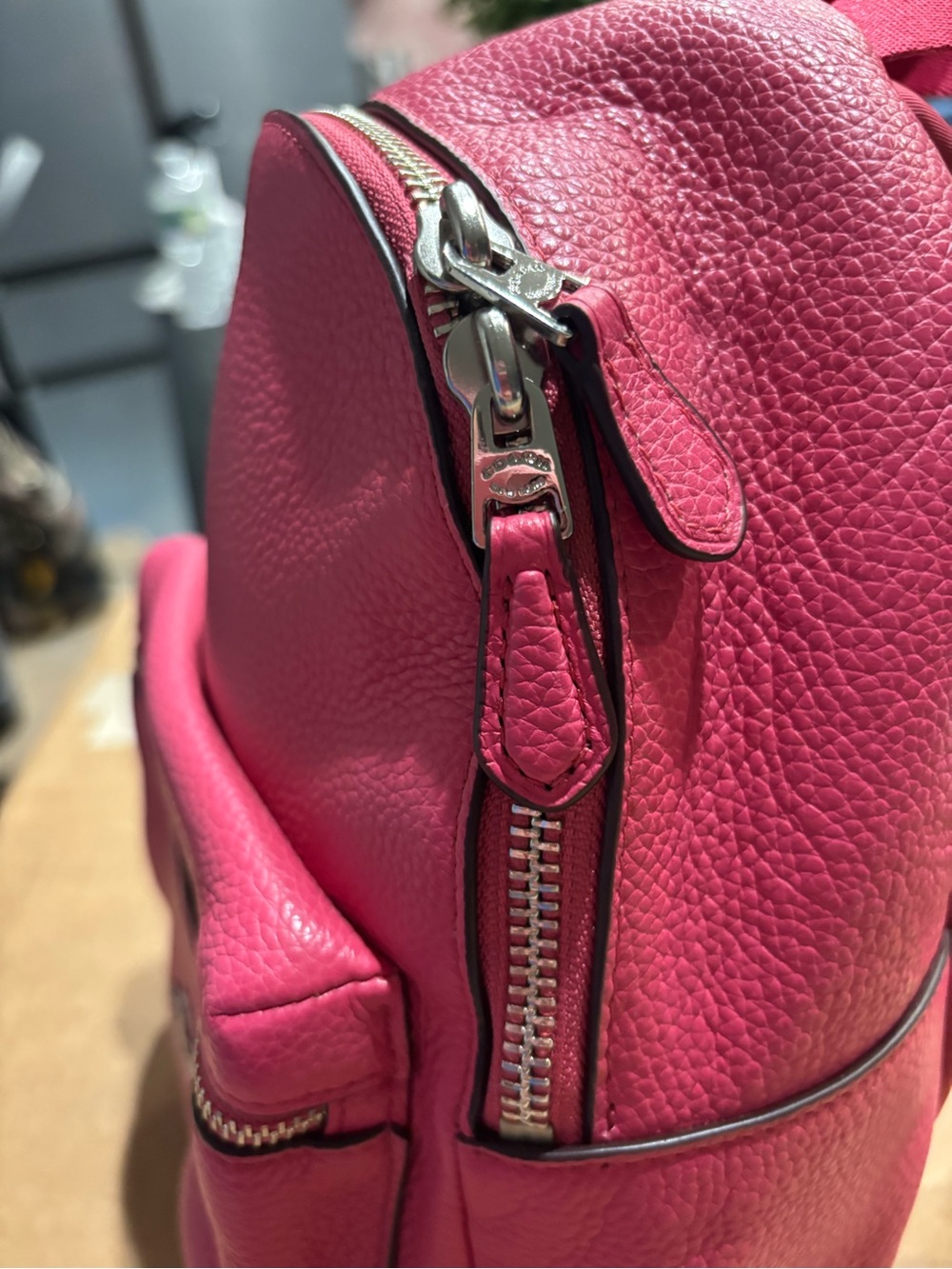 Coach Pink Pebbled Leather Charlie Mini Backpack - Picture 2 of 8